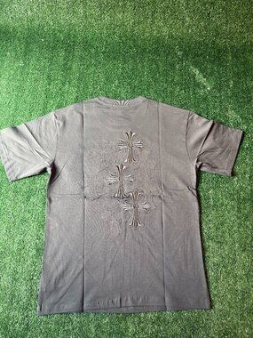 Chrome Hearts Gray Cross Patch Graphic T-Shirt NWT